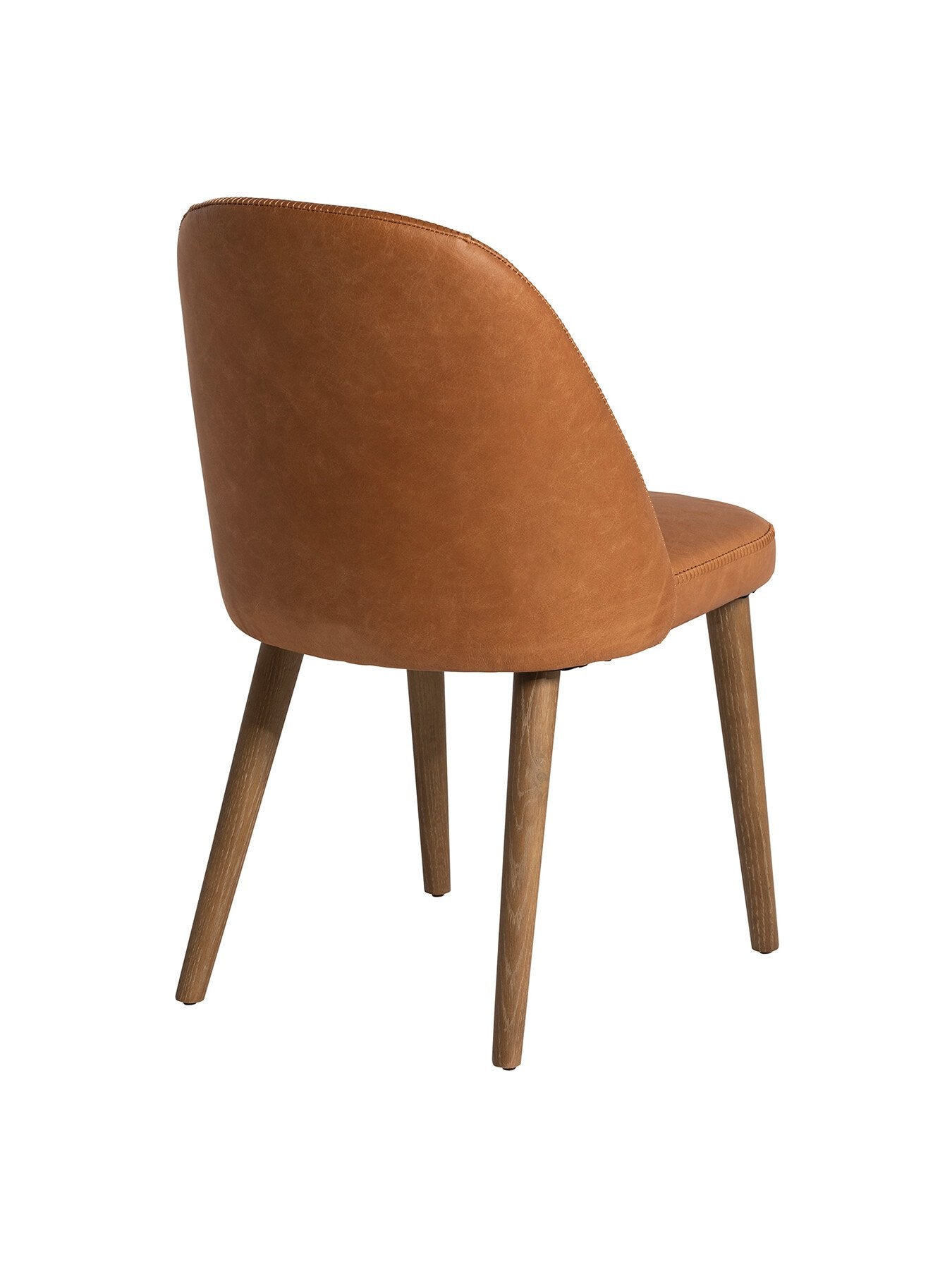 Rogan Tan Brown Leather Dining Chair