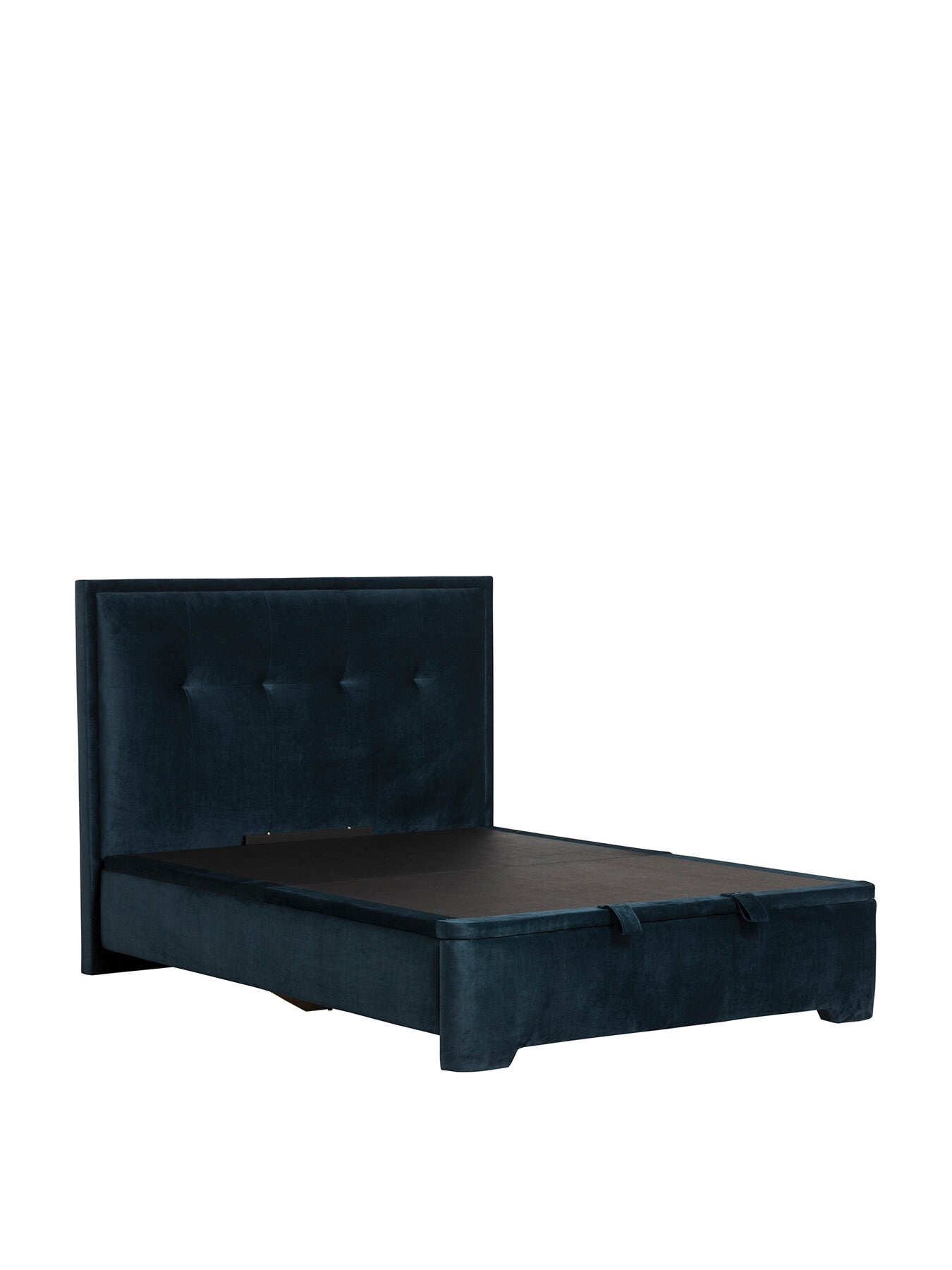 Blue Ripley Blue Fabric Double Ottoman Bed Frame