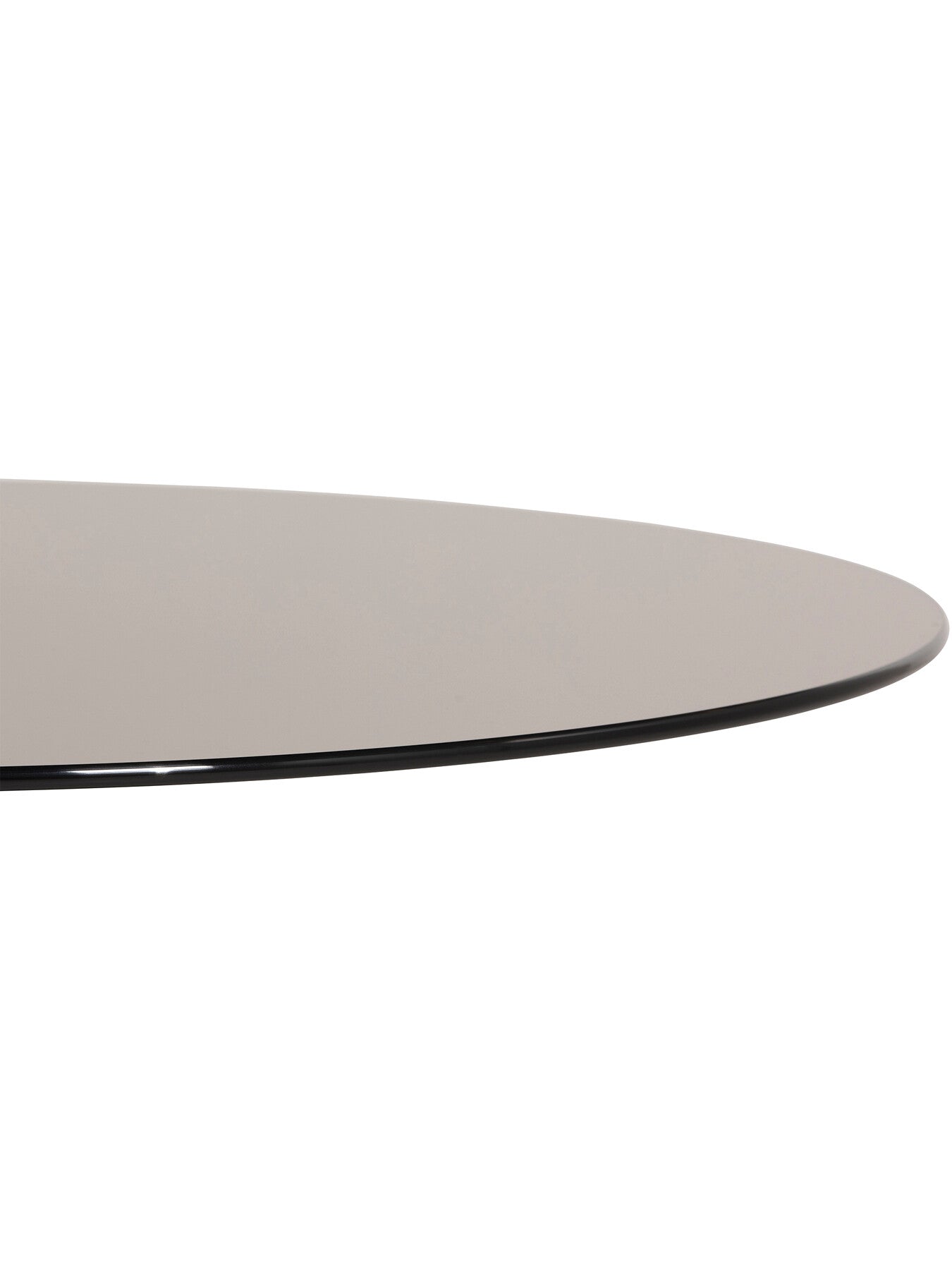 Brown Rumi Round Smoked Tempered Glass and Bronze Metal Base