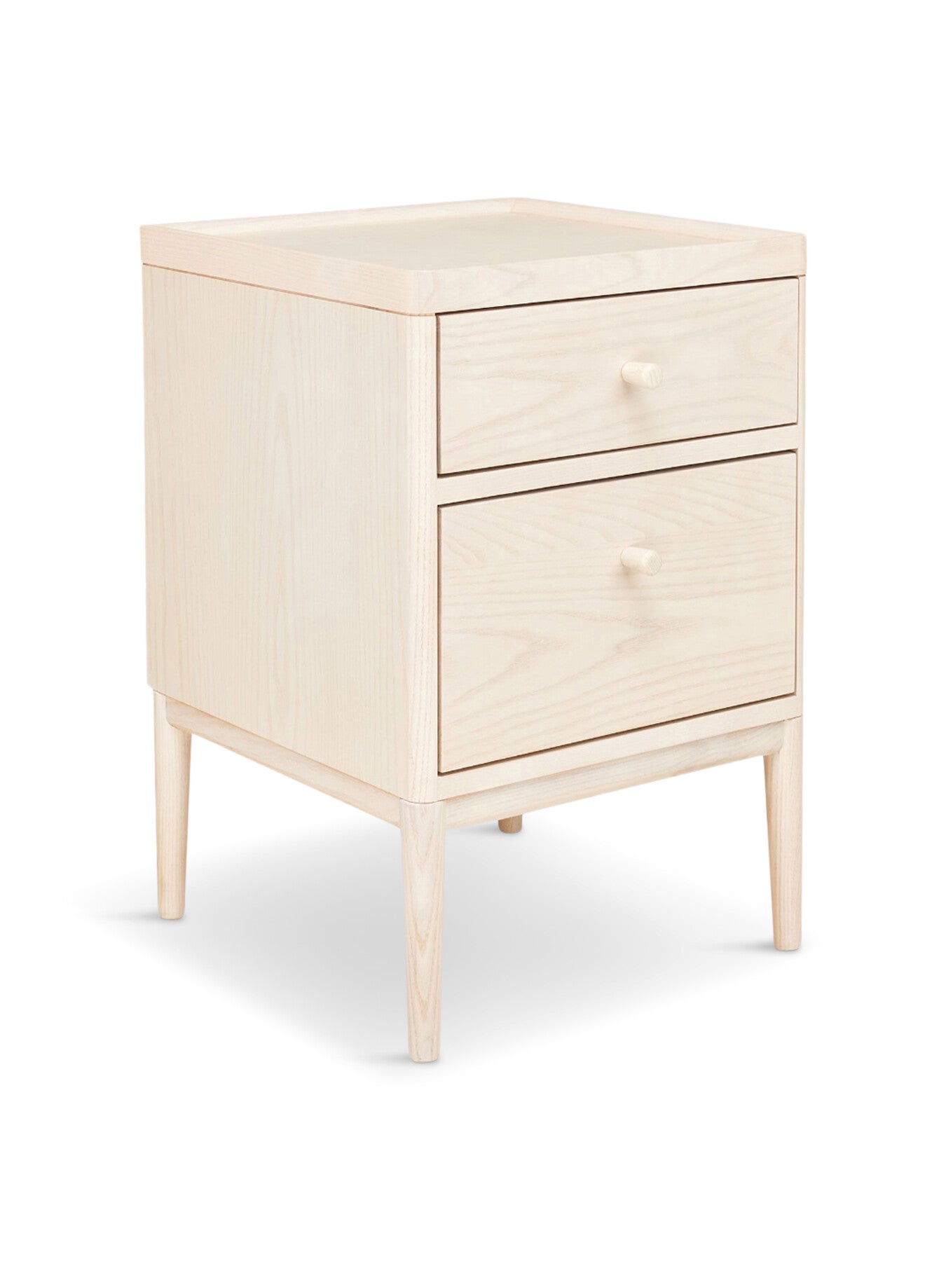 Neutral Ercol Salina Two Drawer Bedside Cabinet