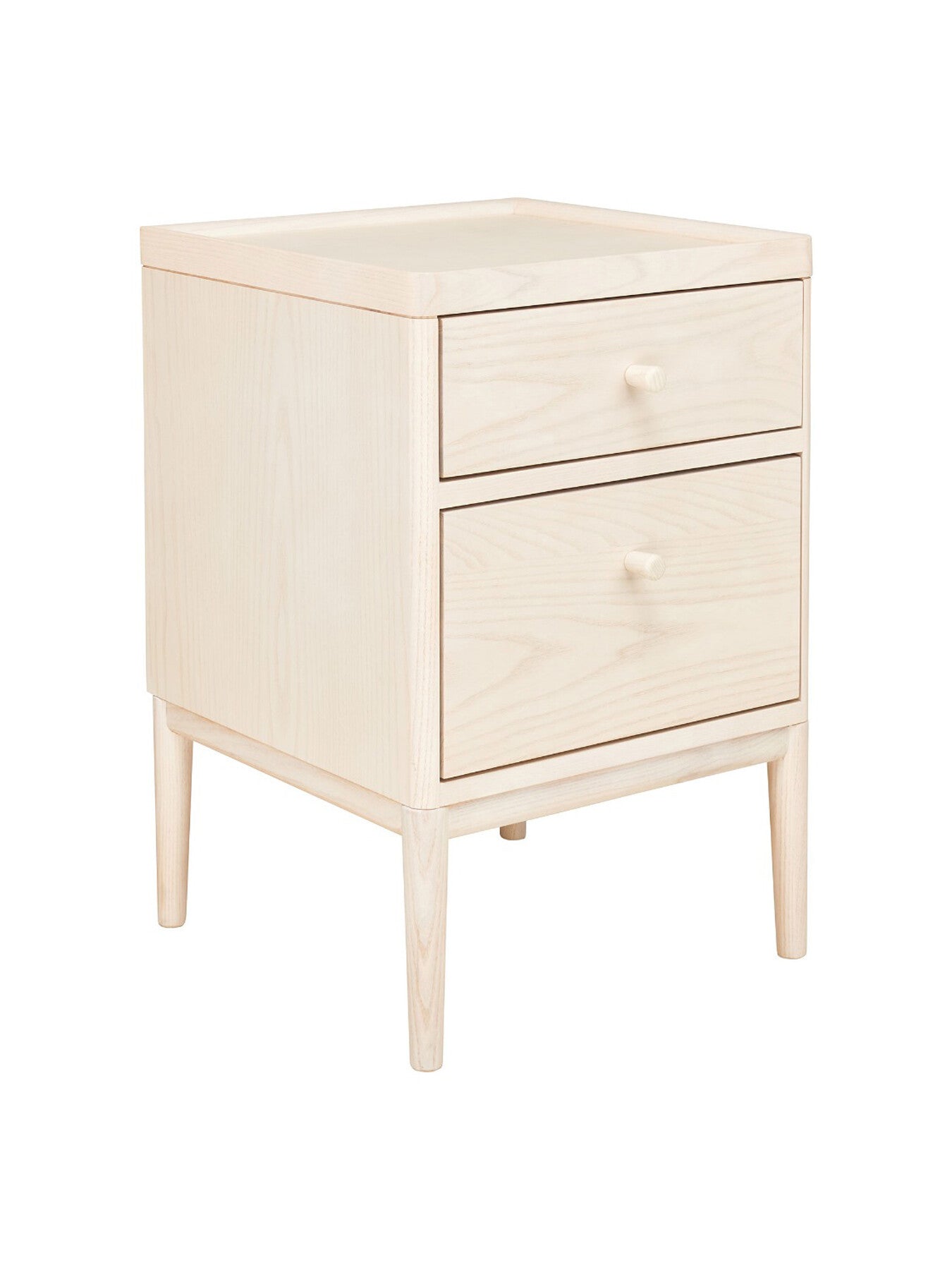 Neutral Ercol Salina Two Drawer Bedside Cabinet