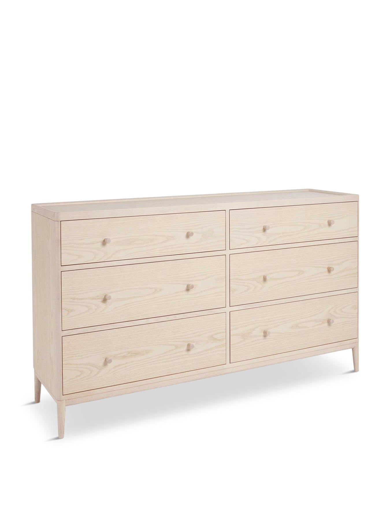 Salina Pale Wood 6 Drawer Wide Chest