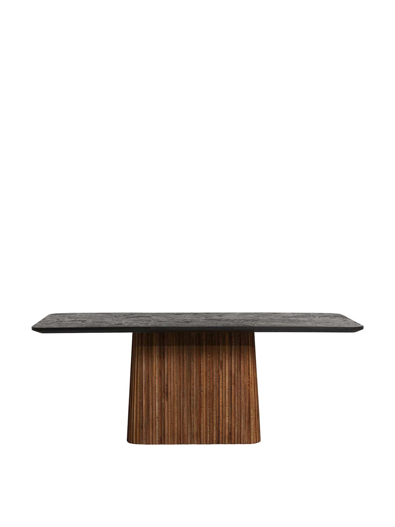Brown Trinidad Reclaimed Teak Wood Pedestal Dining Table