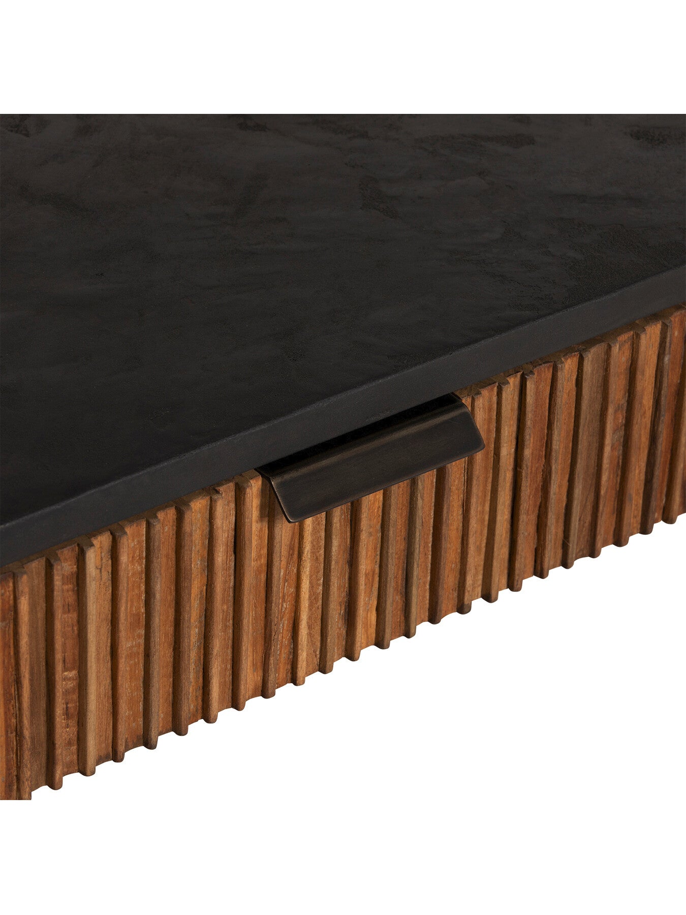 Brown Trinidad Fluted Reclaimed Teak Wood Office Desk