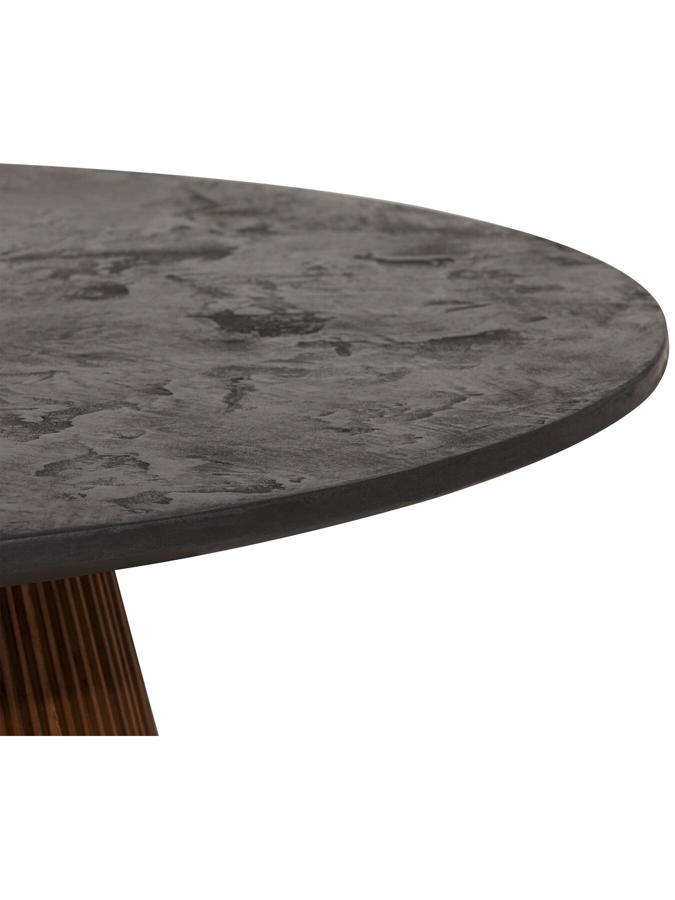 Brown Trinidad Reclaimed Teak Wood Large Round Coffee Table