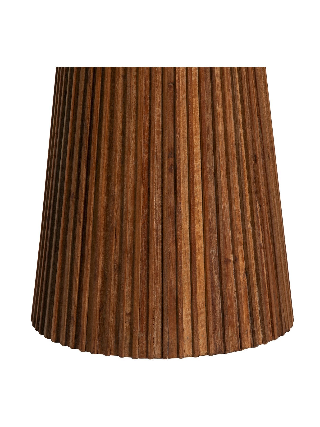 Brown Trinidad Reclaimed Teak Wood Small Round Coffee Table