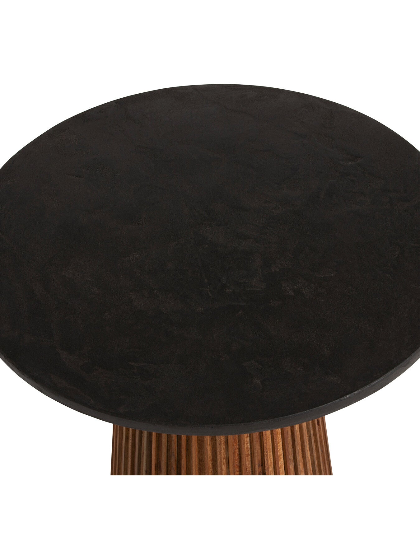 Brown Trinidad Reclaimed Teak Wood Small Round Coffee Table