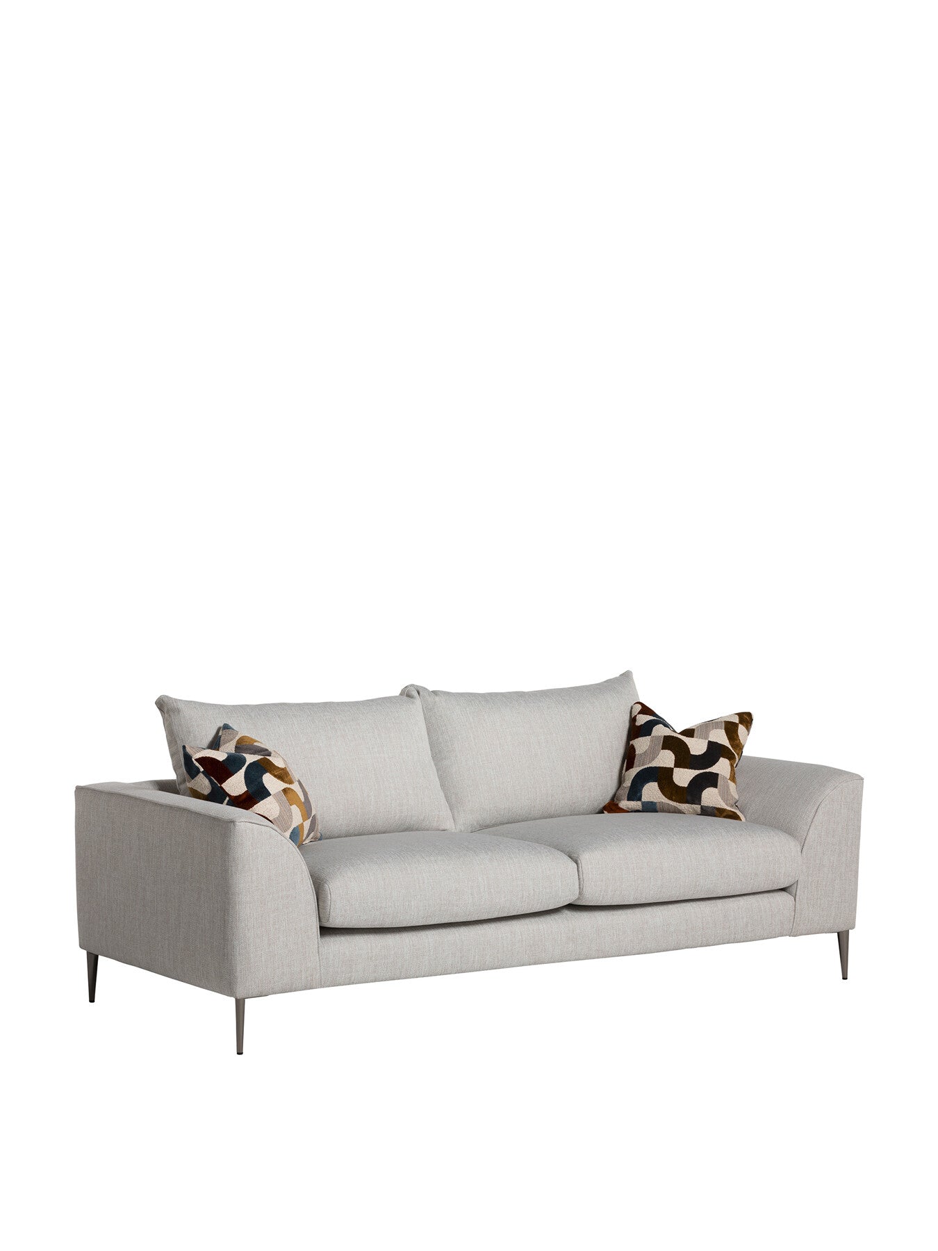 Neutral Tetbury Fabric Large 2 Seater Sofa