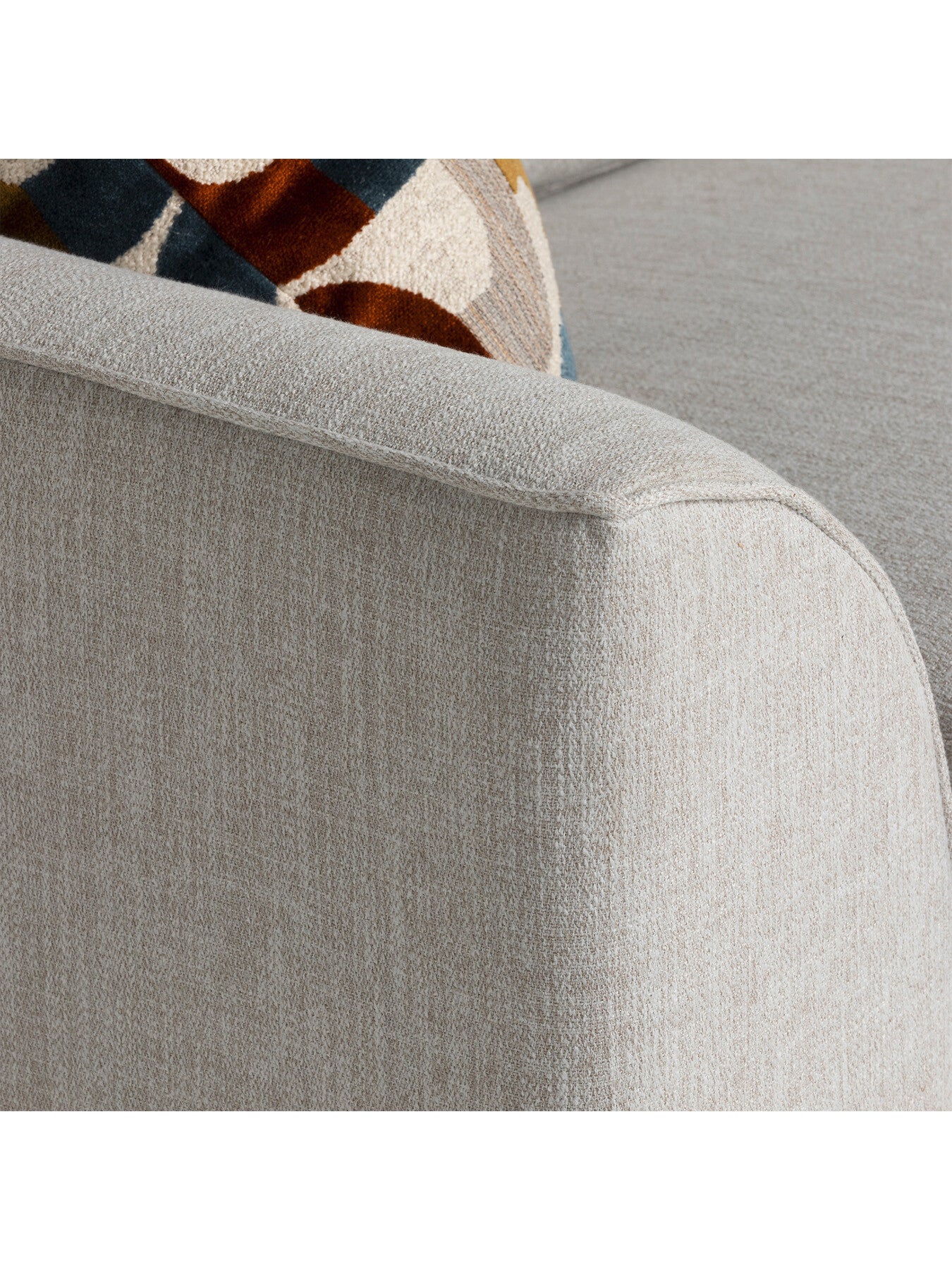 Neutral Tetbury Fabric Large 2 Seater Sofa