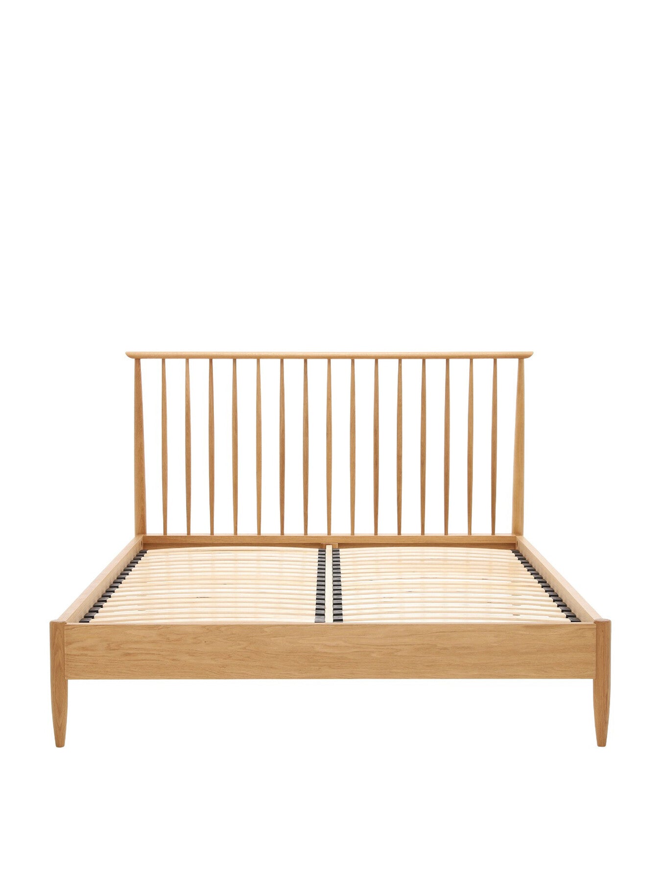 Neutral Teramo Light Brown Wood Spindle King Bed Frame