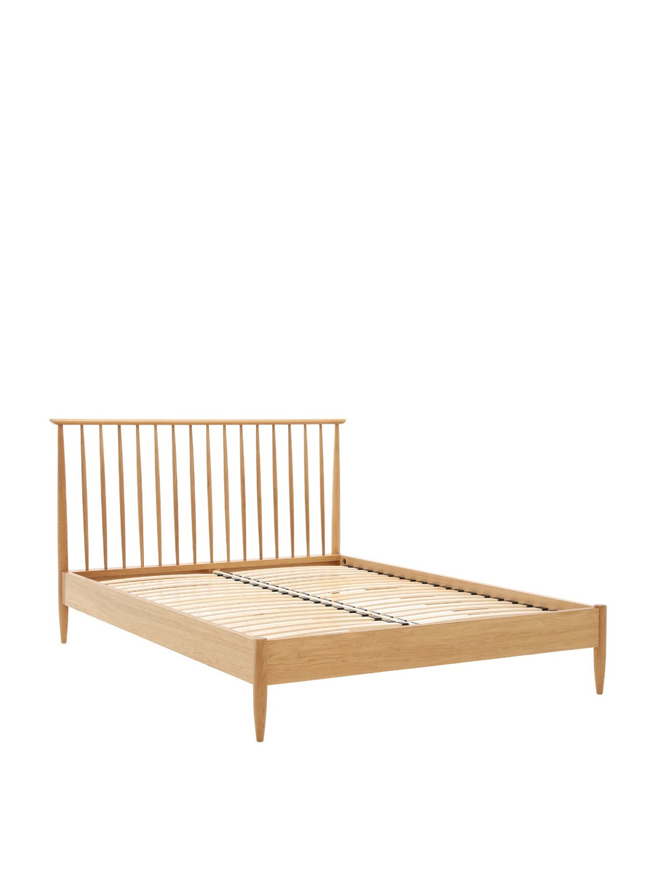 Neutral Teramo Light Brown Wood Spindle King Bed Frame