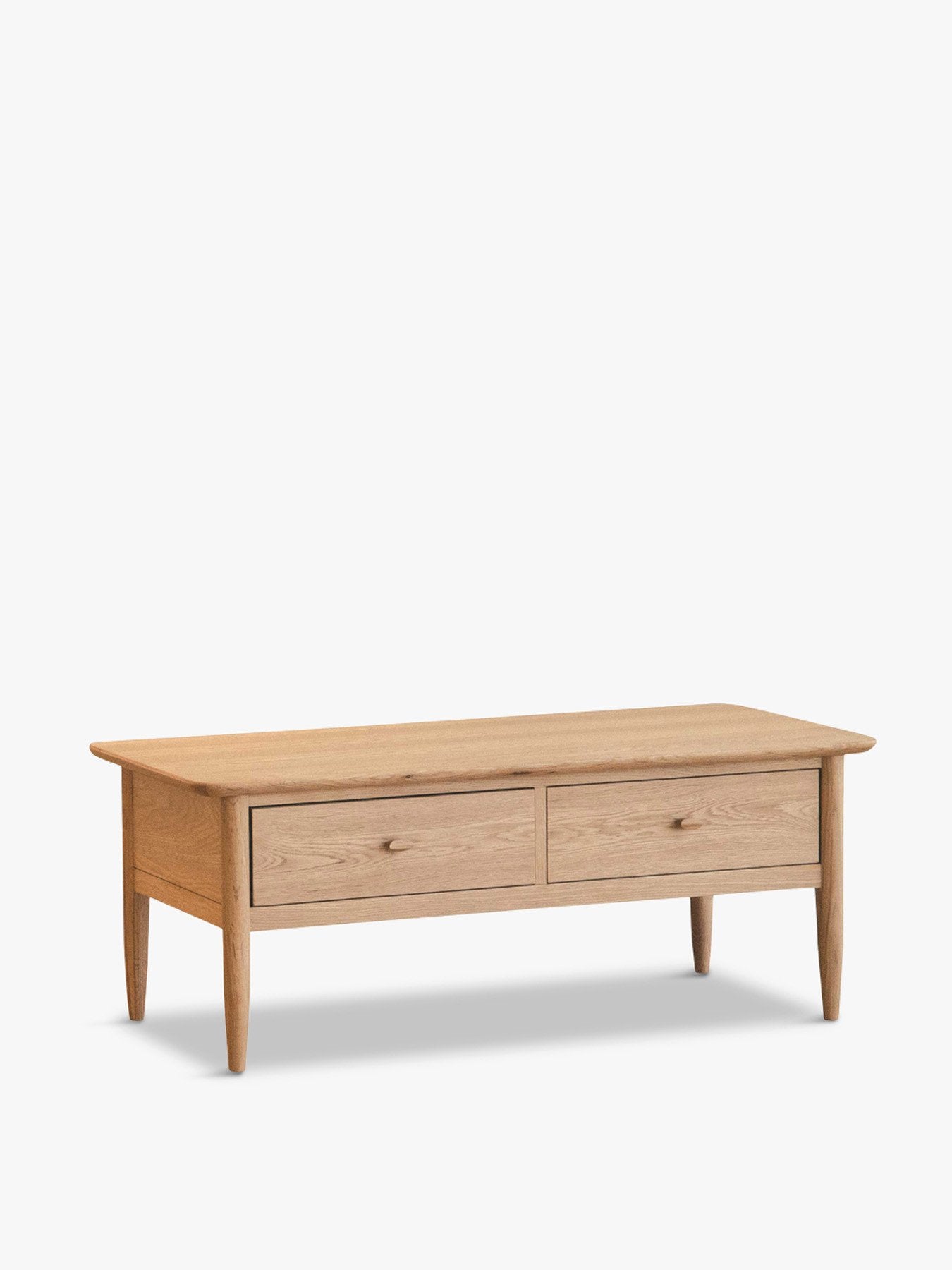 Ercol Teramo 2 Drawer Coffee Table, Pale Oak