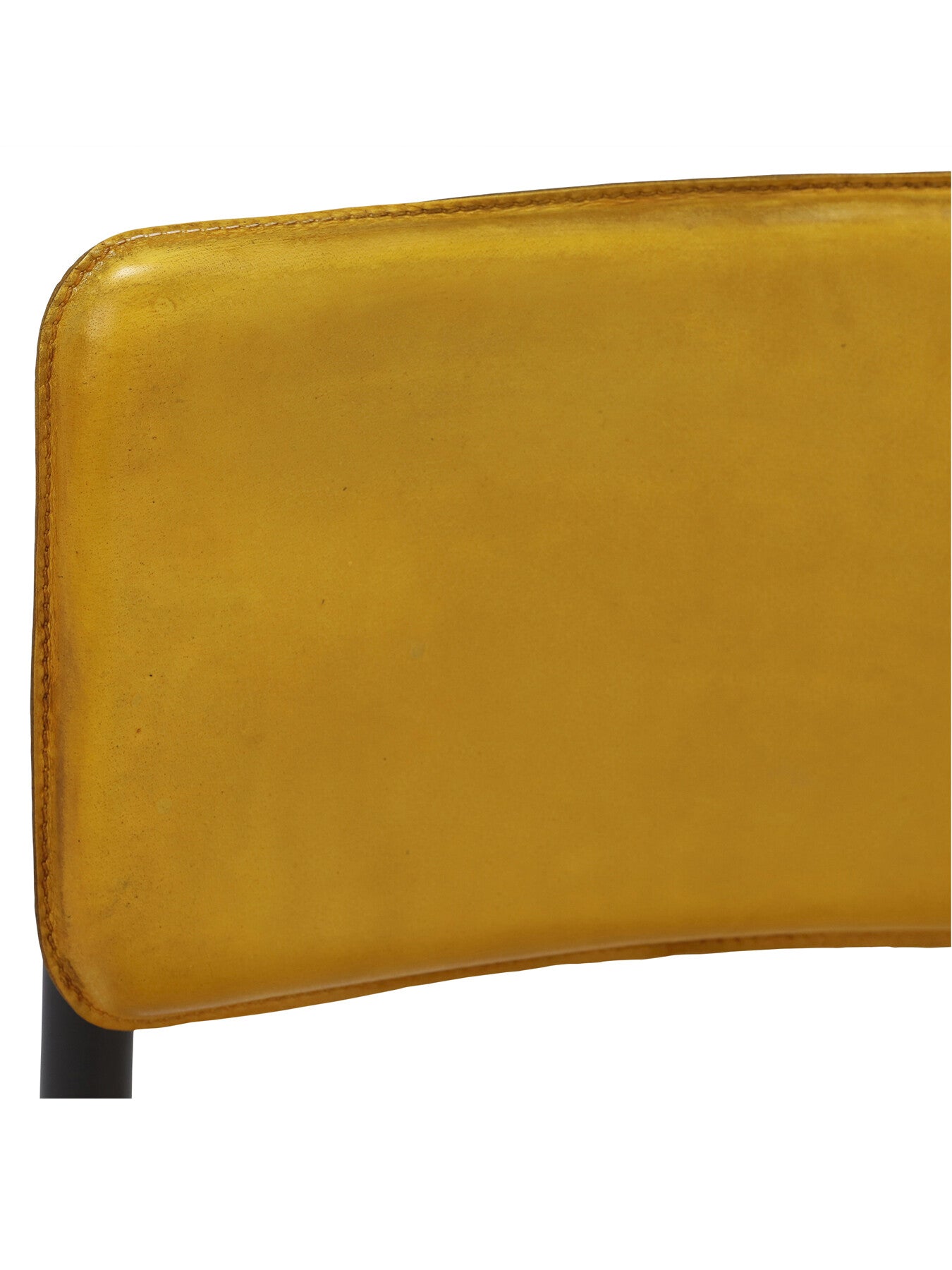 Yellow Twyford Yellow Leather Dining Chair