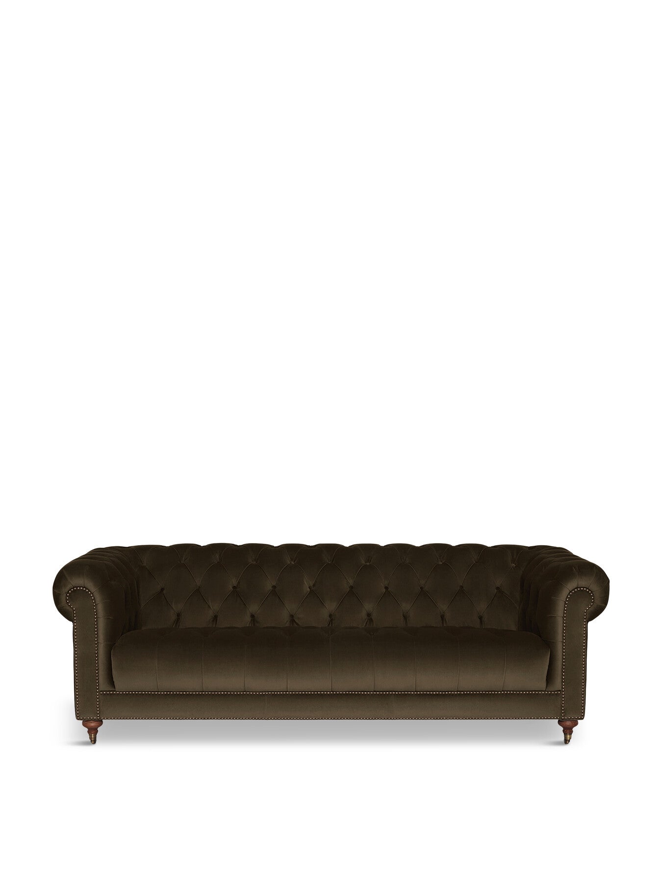 Ullswater Velvet Chesterfield 4 Seater Sofa Green