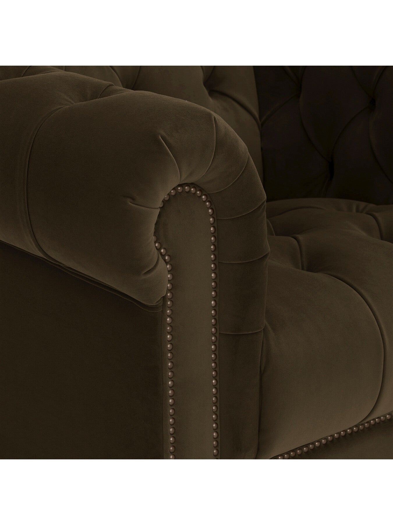 Ullswater Velvet Chesterfield 4 Seater Sofa Green