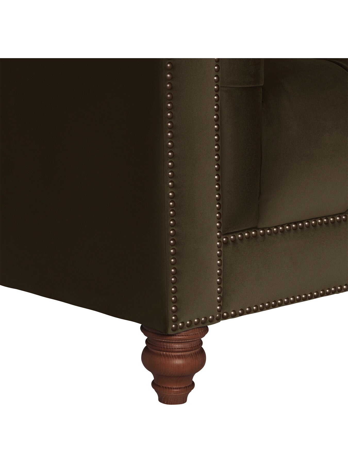Ullswater Velvet Chesterfield 4 Seater Sofa Green