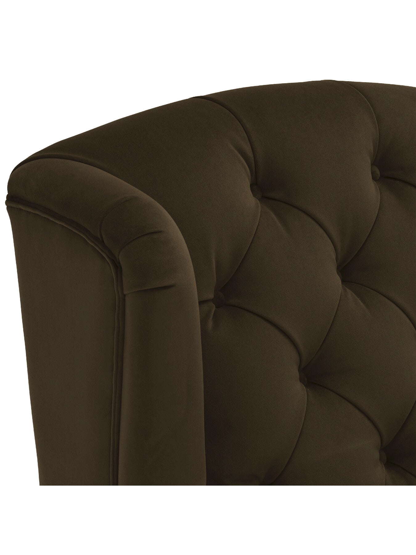 Green Ullswater Green Velvet Buttoned Wing Chair