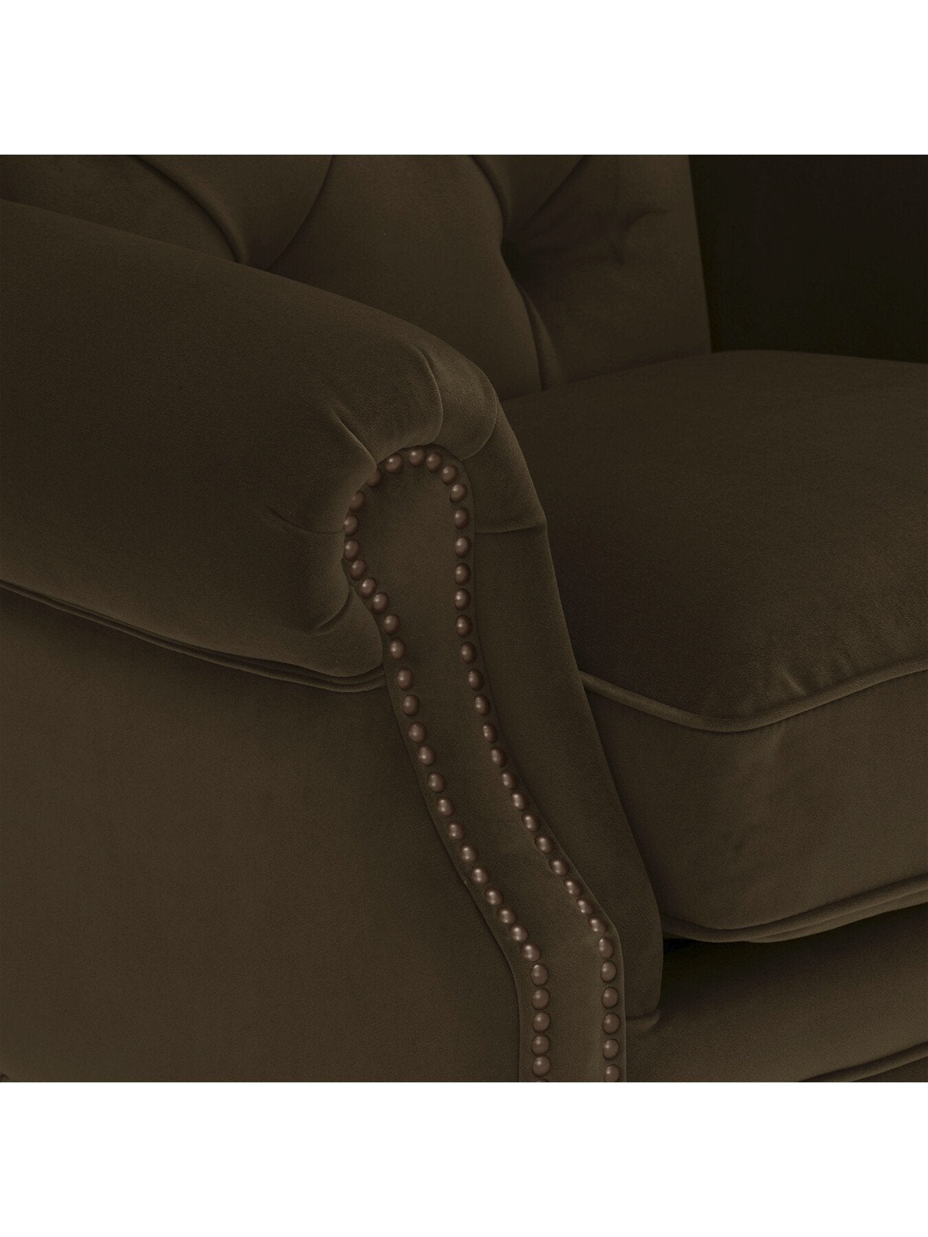 Green Ullswater Green Velvet Buttoned Wing Chair