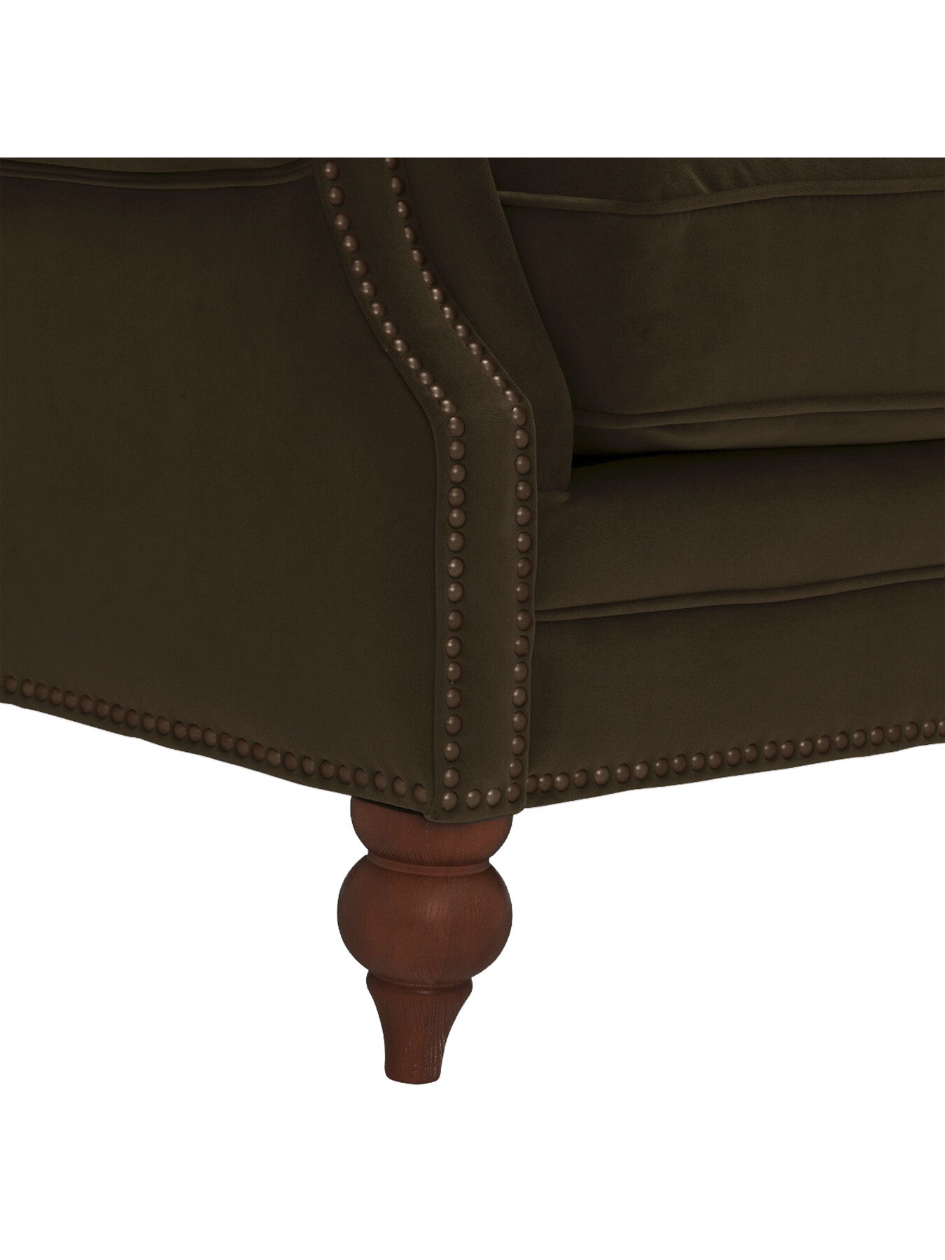 Green Ullswater Green Velvet Buttoned Wing Chair