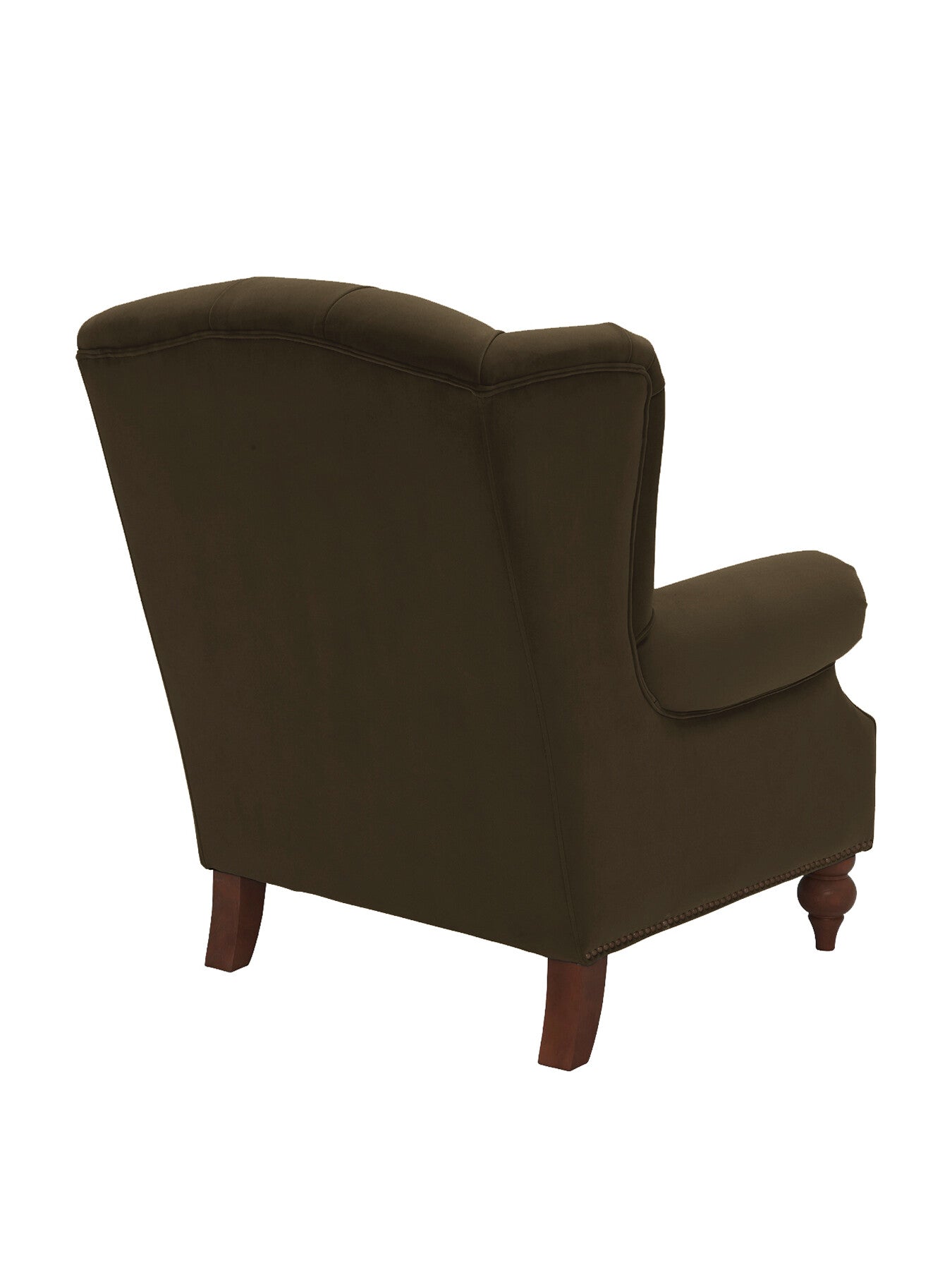 Green Ullswater Green Velvet Buttoned Wing Chair