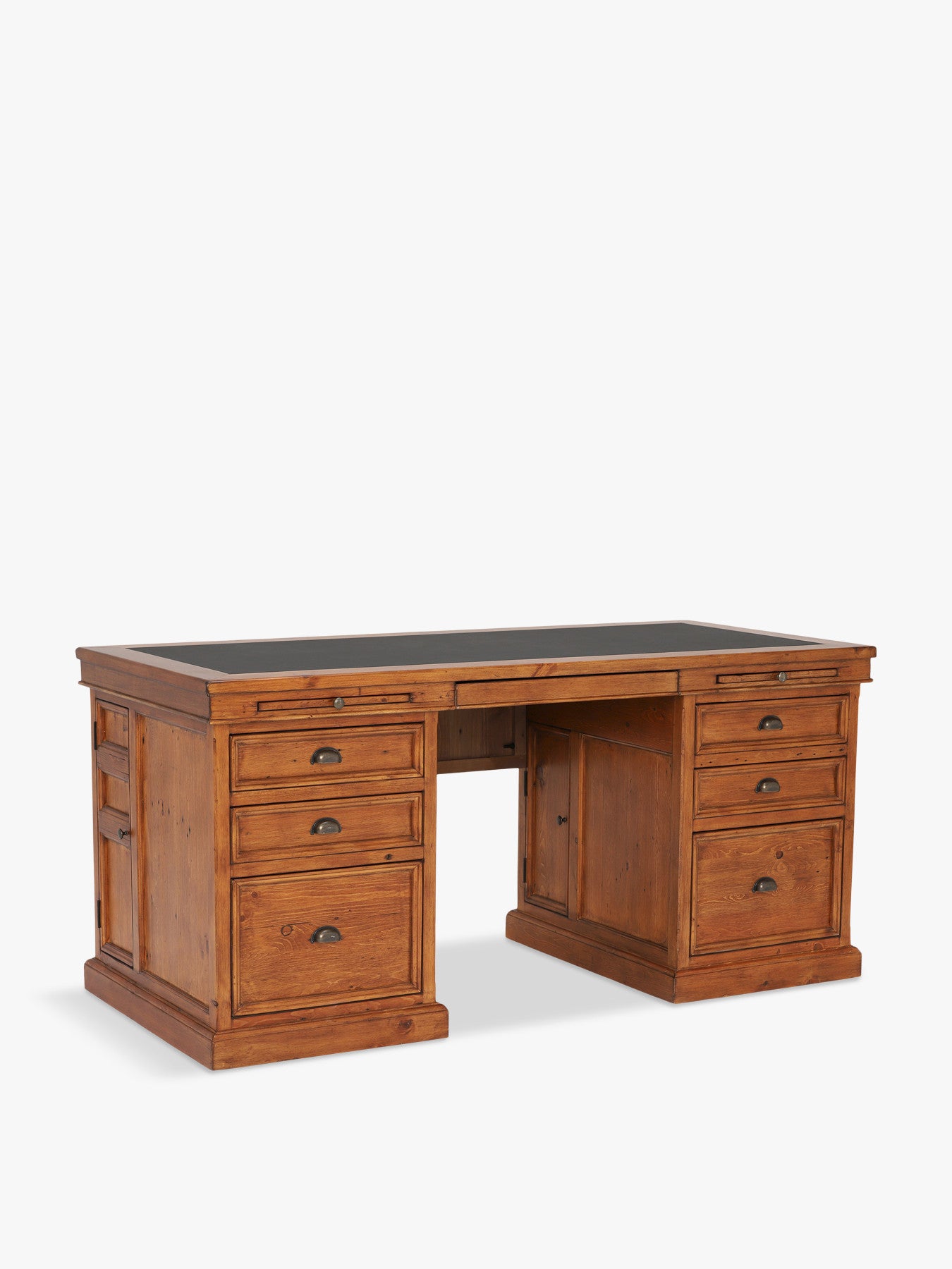 Villiers Reclaimed Wood Double Pedestal Desk