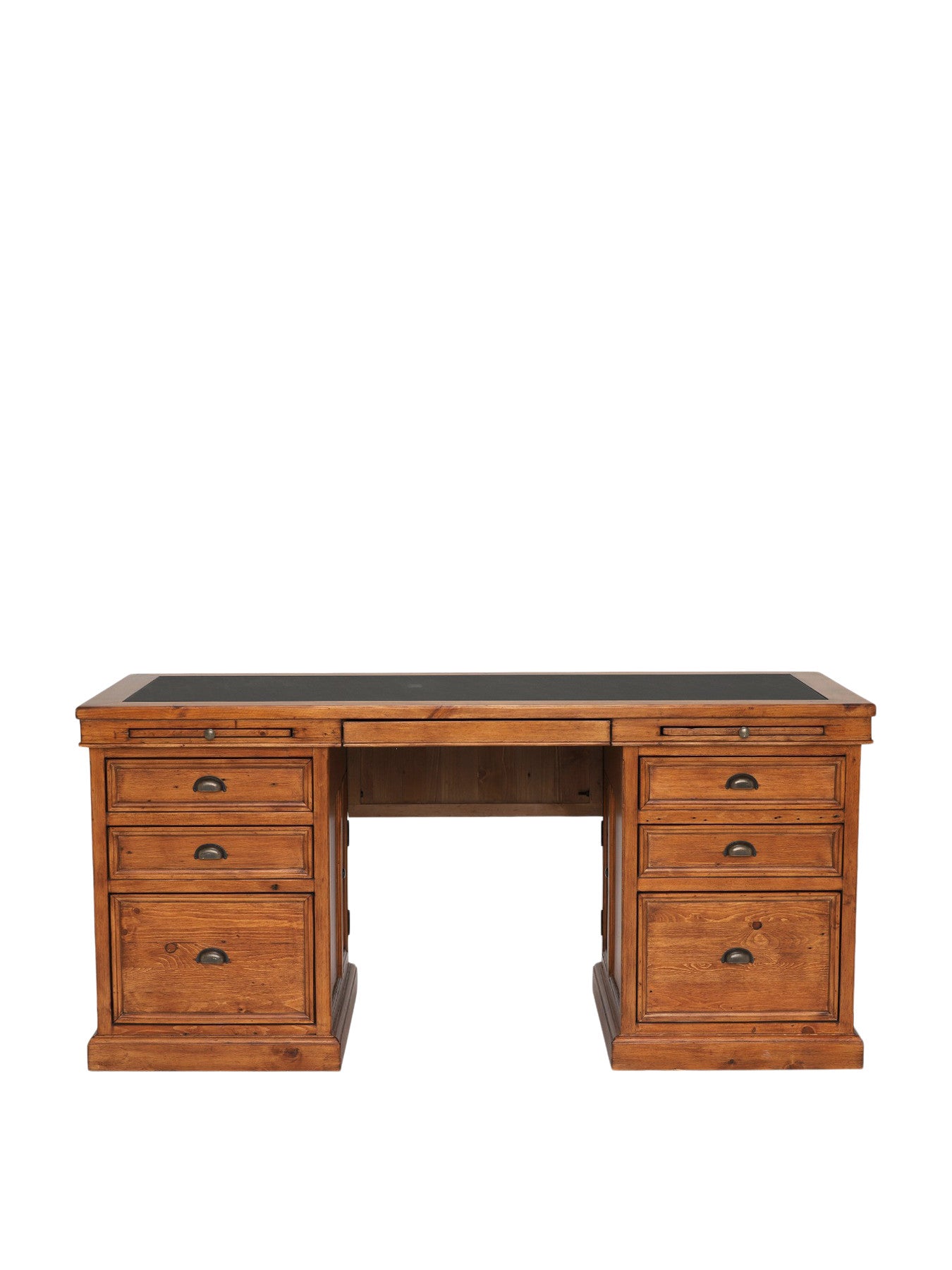Villiers Reclaimed Wood Double Pedestal Desk