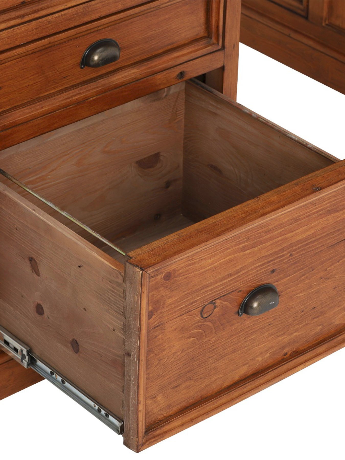 Villiers Reclaimed Wood Double Pedestal Desk