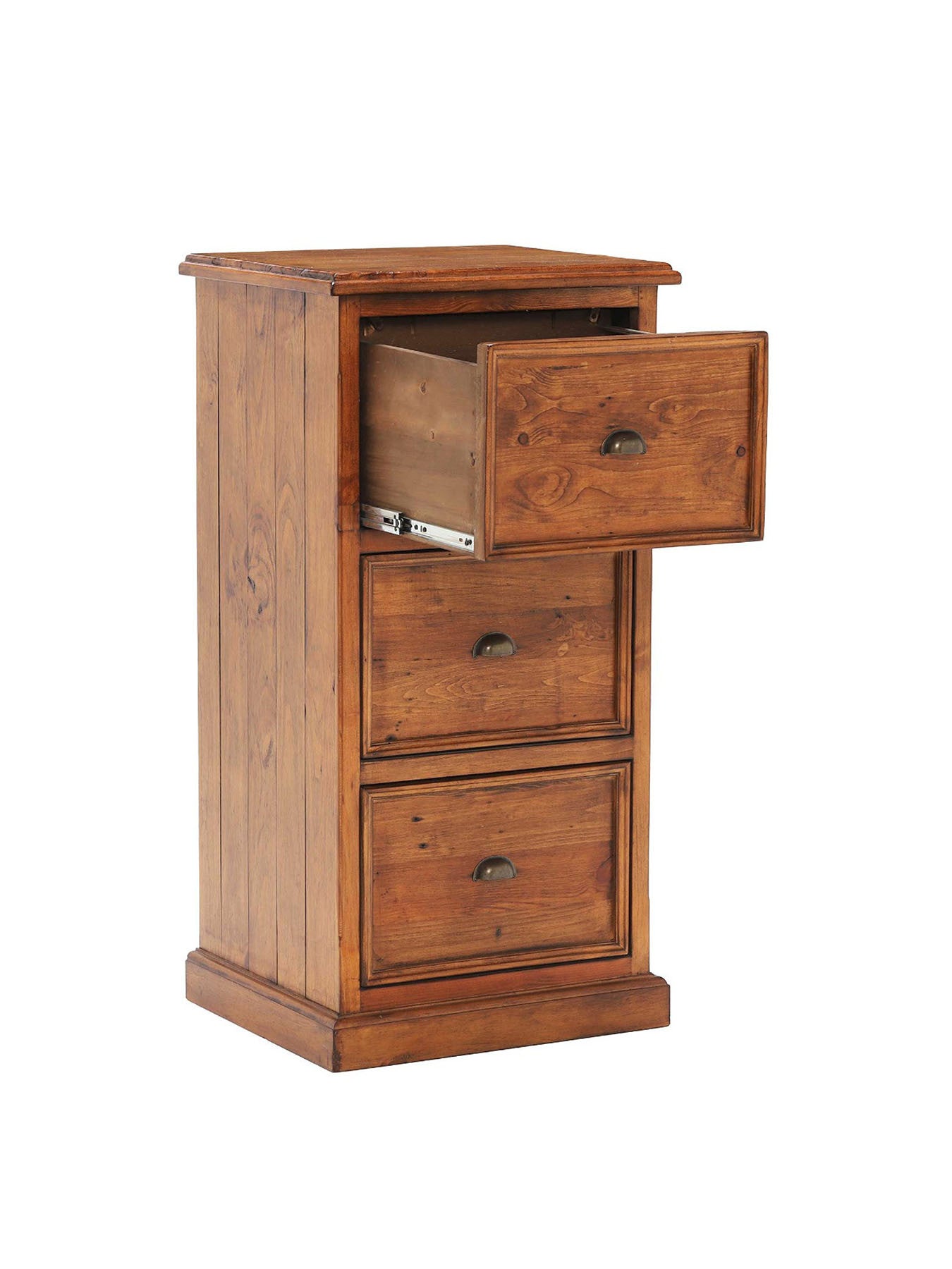 Villiers Reclaimed Wood 3 Drawer Filing Cabin