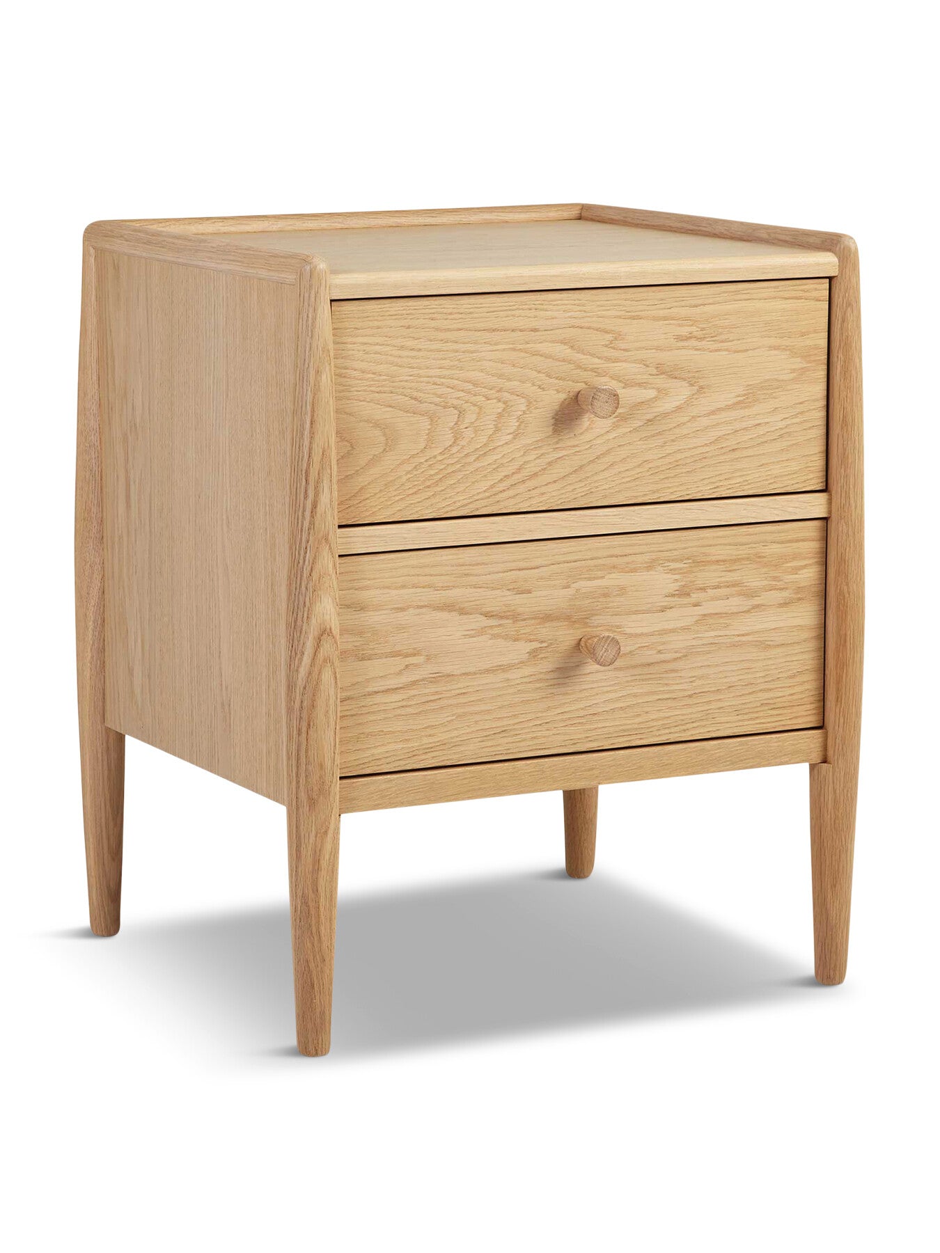 Neutral Ercol Winslow 2 Drawer Bedside Chest