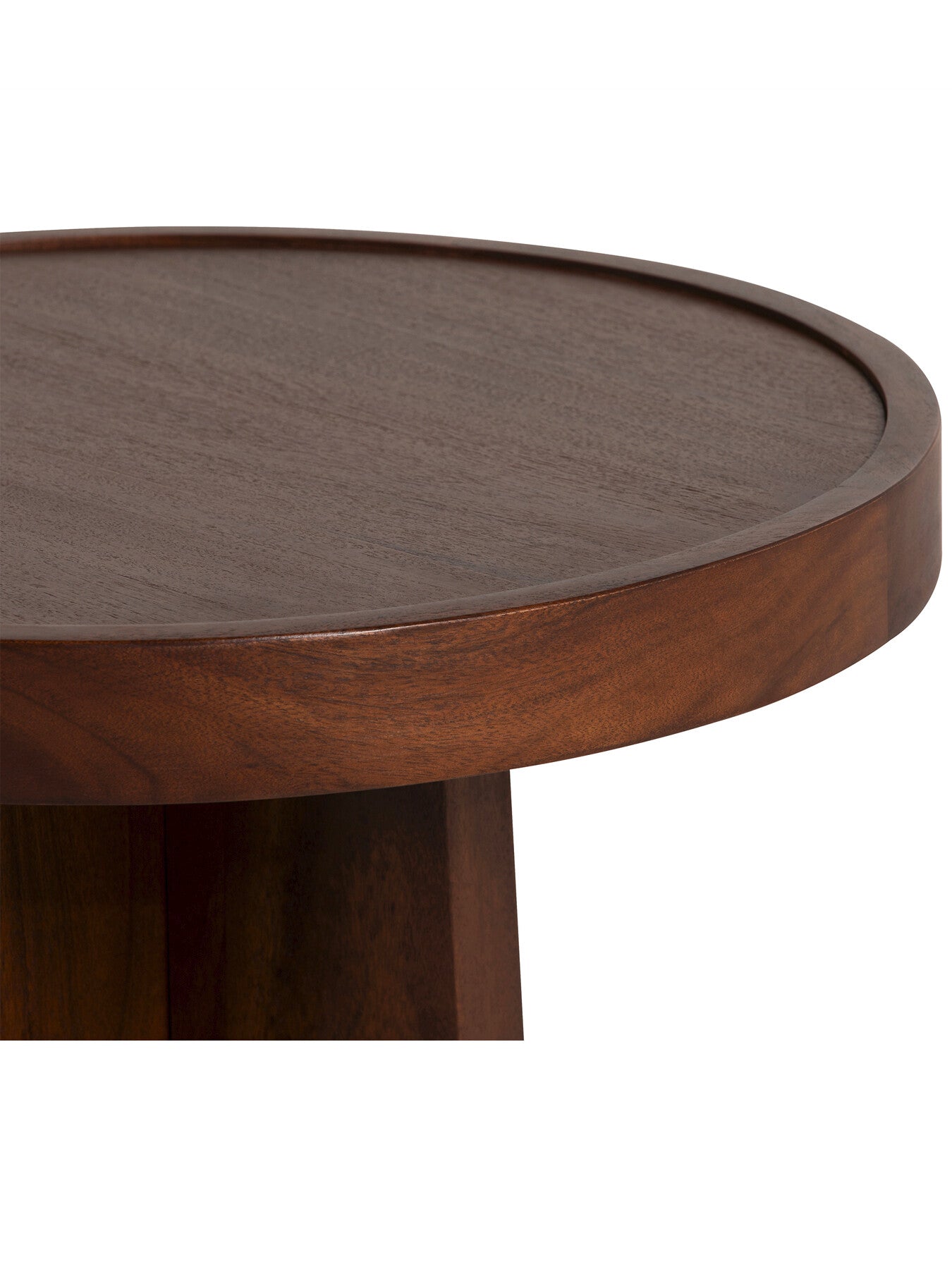Brown Zambezi Marble and Brown Acacia Wood Nest Of 3 Tables