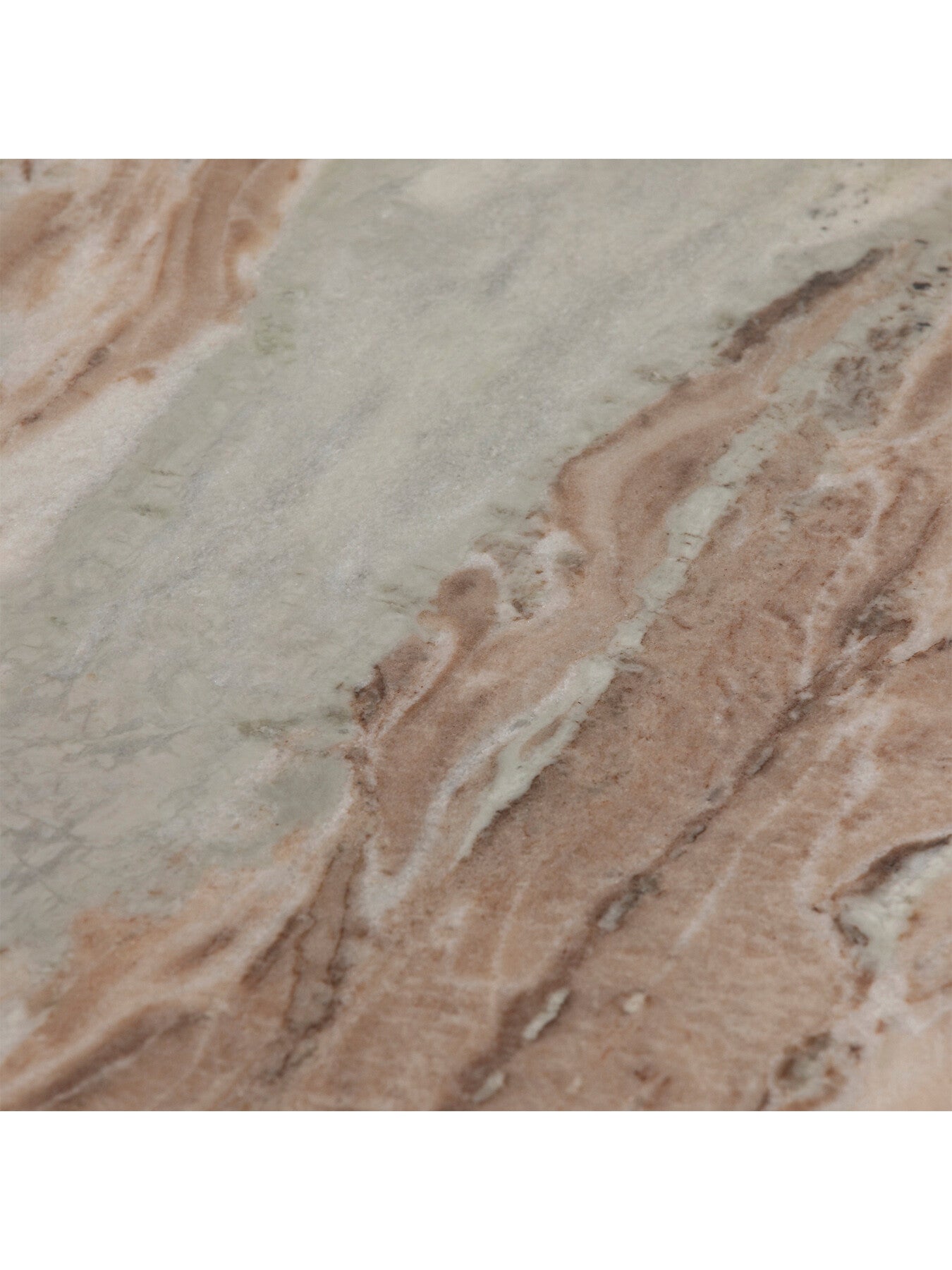 Brown Zambezi Marble and Brown Acacia Wood Nest Of 3 Tables