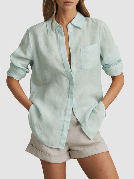 Belle Linen Button-Through Shirt