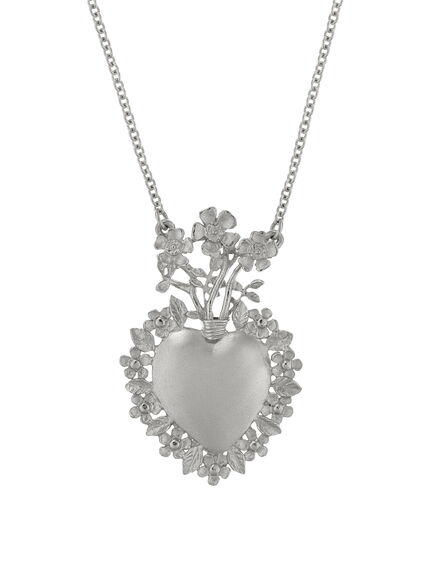 Floral Sacred Heart Necklace