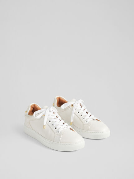 Sigture White Leather Trainers