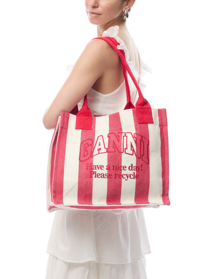 Large Easy Shopper Stripe Tote Bag