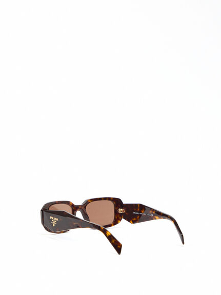 PR 17WS Slim Frame Acetate Geometric Arm Sunglasses