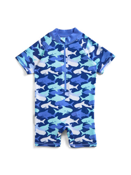 Shark Print Baby Rash Guard