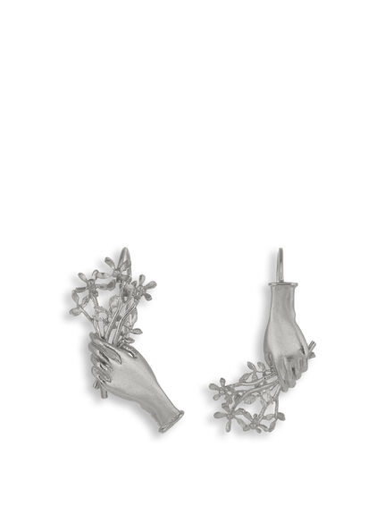 Aysmmetric Flowers Boquet Drop Earrings
