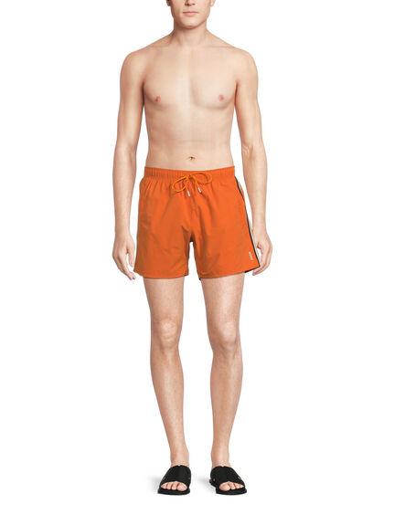 Fully Lined Swim Shorts With Signature Stripe