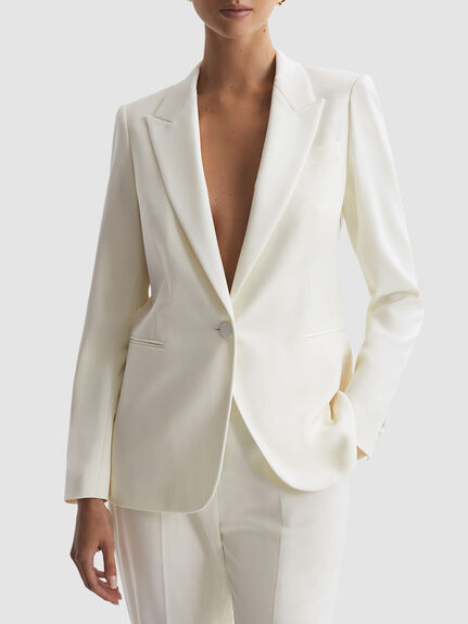 Mila Tailored Fit Single Breasted Wool Blazer