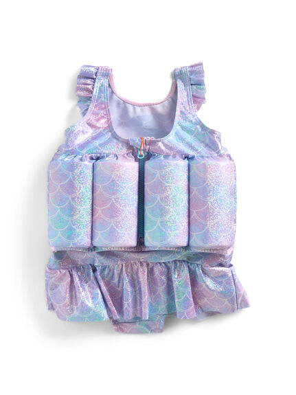 Mermaid Print Baby Float Suit