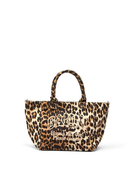 Small Easy Shopper Leopard Tote Bag