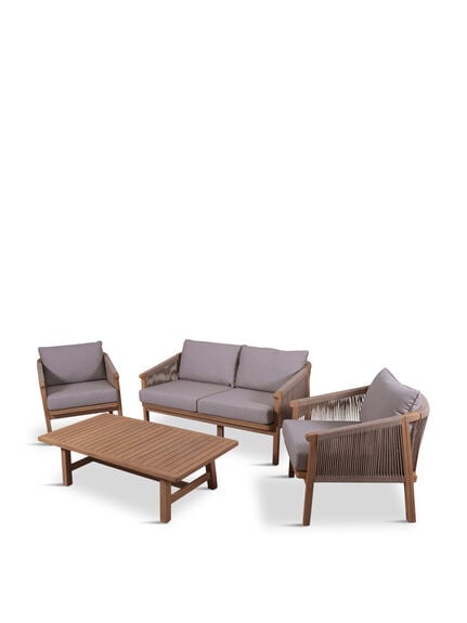 Roma 4 Seater Double Lounge Set Natural