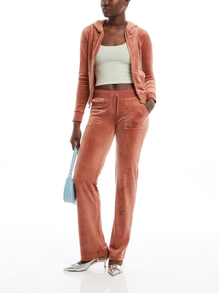 Gold Del Ray Pocketed Pant Classic Velour