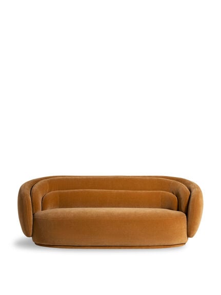 Angelo Brown Fabric 3 Seater Sofa