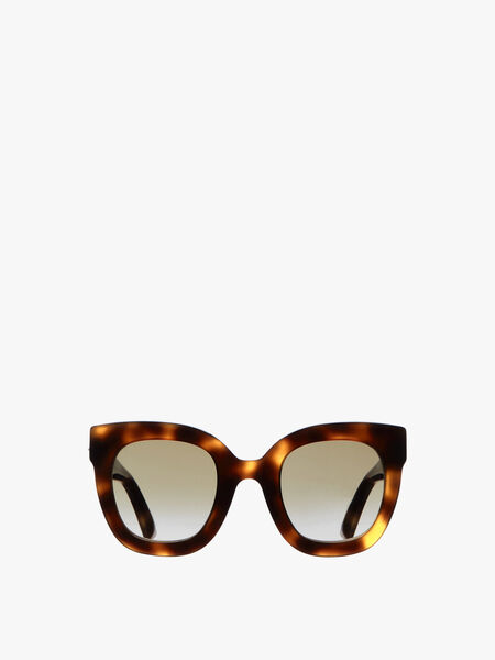 Women's GUCCI Eyewear Square Cat Eye Acetate Sunglasses Havana-Havana-Brown  | Square | Fenwick