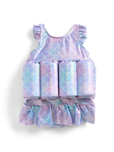 Mermaid Print Baby Float Suit
