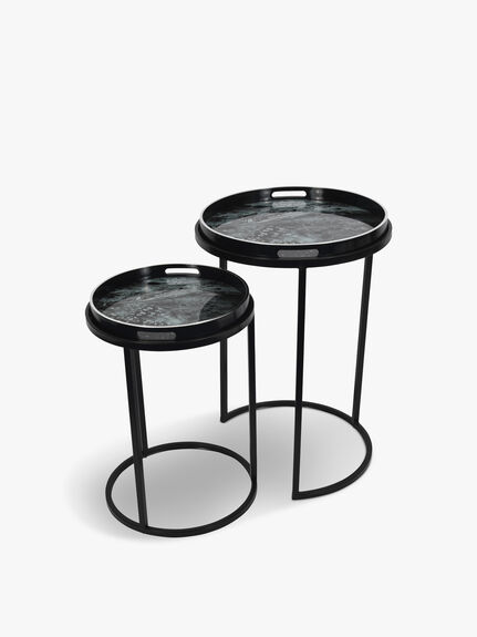 Monochrome Fizzle Set of 2 Tray Tables