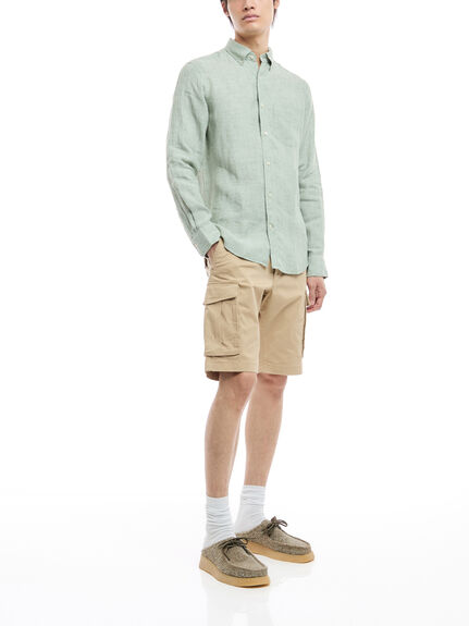 Relaxed Twill Cargo Shorts