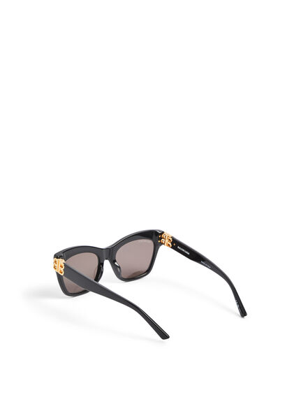 Square Butterfly Logo Arm Acetate Sunglasses